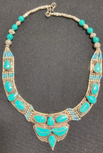Blue Turquoise Gemstone Necklace