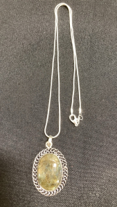 Flashy Labradorite Gemstone .925 Necklace