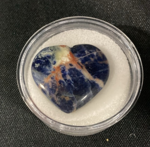 47.95ct Canadian Sodalite Heart Shaped Gemstone Cabochon