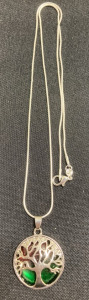Tibetan Silver Multicolor &lsquo;Tree of Life&rsquo; .925 Necklace