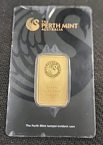 (1) The Perth Mint 20-Gram 99.99% Pure Gold Bar