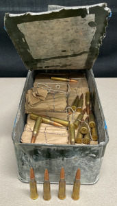 (220+) 7.62 x 54R Ammunition Cartridges In Metal Military Can