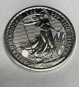 2024 1oz. Fine Silver 999.9 Britannia/ Charles III Coin From The British Royal Mint