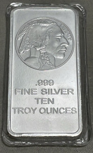 10 Ounce .999 Fine Silver Bar