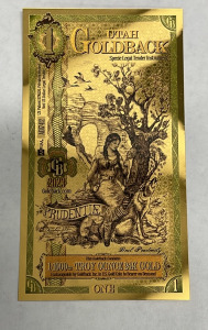 2023 Utah Goldback 1/1000th Troy Ounce 24k Gold