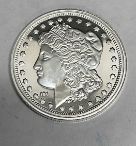 One Troy Ounce .999 Fine Silver Morgan Silver Bullion Round