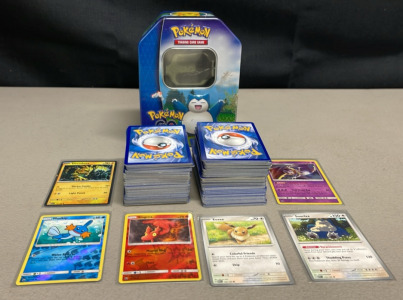 Collectible Can Of Pokemon Game Cards Generations 1-8 W/ Holos
