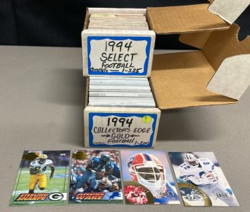 (1) Complete Set Of 1994 Select NFL 225 Collectible Cards, Complete Set Of 1994 Collectors Edge Gold NFL 200 Collectible Cards