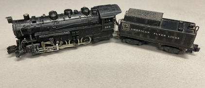American Flyer Post War #343 Nickel Plate Road Switcher Reverse Tender Steam Engine 1953-54