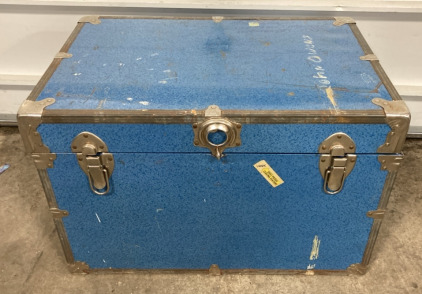 Vintage Blue Storage Trunk