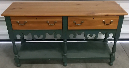 Green Wood Cabinet