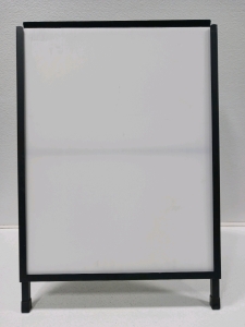 A-Frame Sidewalk Sign 22"x28" Black Coated Steel Double-Sided (2) Corrugated Plastic Poster Boards Included