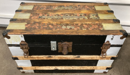 Vintage Storage Trunk w/ Coins Glued On