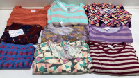 (9) XL Lularoe Clothes: (2) Skirts, (2) Dresses, (5) Tops