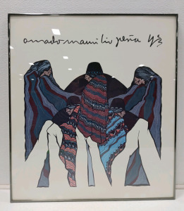 Vin Amando Maurilio Pe&ntilde;a Jr Westwood Galleries Signed PrintOn Board 1981 30"&times;26"