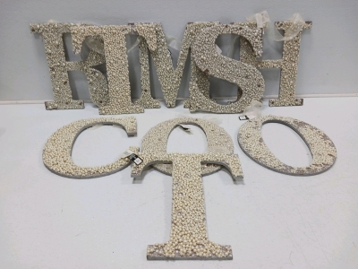 (9) Assorted French Chateau 14" Letters including R,T,M,O,C & More!