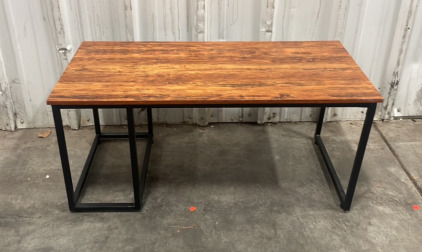 (1) Wood & Metal Coffee Table