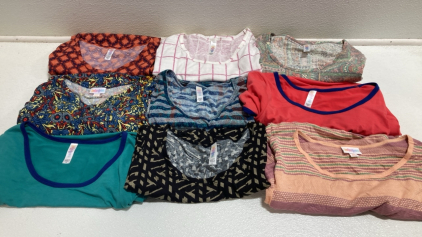 (9) XS Lularoe Tops