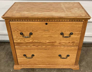 2-Drawer Wood File Cabinet