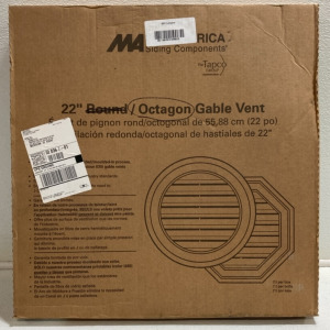 22&rdquo; Octagonal Gable Wall Vent