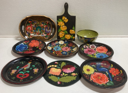 (9) Decorative Painted Dishware