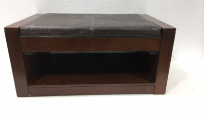 Rolling Footstool W/Shelf 40&rdquo;w x 24&rdquo;d x 19&rdquo;h
