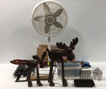 (2) Decorative Metal Moose, TV Wall Mount & More