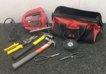 Skil Saw and Other Tools with ‘Ace’ Tool Bag