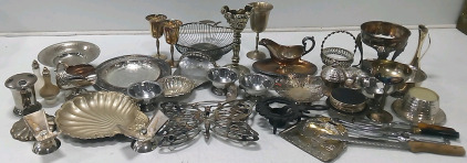 Varied Plated Cups, Platters, Cutlery, & More!