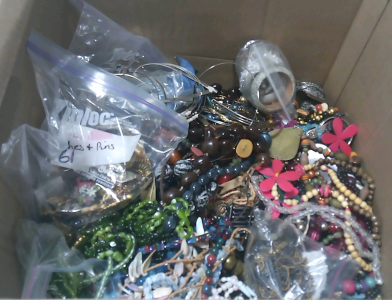 Box of Assorted Costume Jewelry