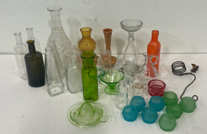 Decorative Glass Bottles & Candle Holders