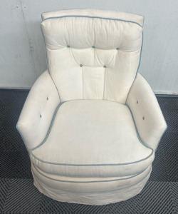 White Swivel Rocking Chair