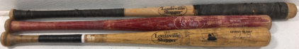 (3) Wodden Louisville Slugger Baseball Bats