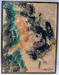 OrientalWooden Framed Canvas 22"&times;17"