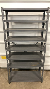 Gray Metal Shop Shelf