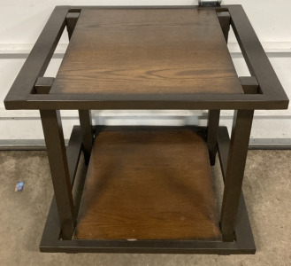 Metal and Wood Side Table