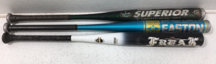 (3) Aluminum Baseball Bats