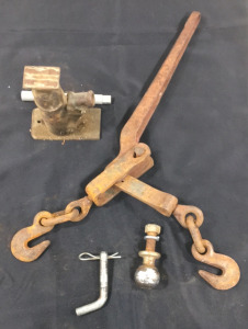 Lever Load Binder, Small Bottle Jack, 2&rdquo; Hitch Ball & Pin