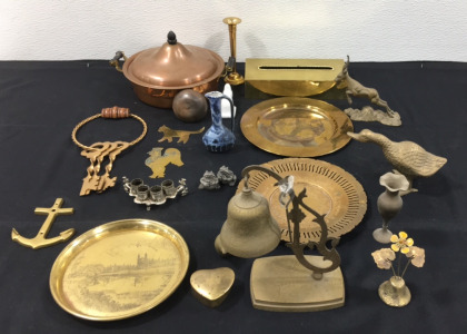 Hanging Brass Bell, Small Flowered Brass Bell & More