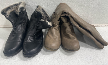 (2) Pairs of Boots Size 10 & 11