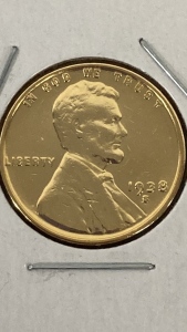 1938-S 24kt Gold Plate Lincoln Wheat Penny