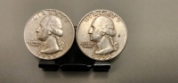 (2) 1958 90% SILVER QUARTERS-VERIFIED AUTHENTIC