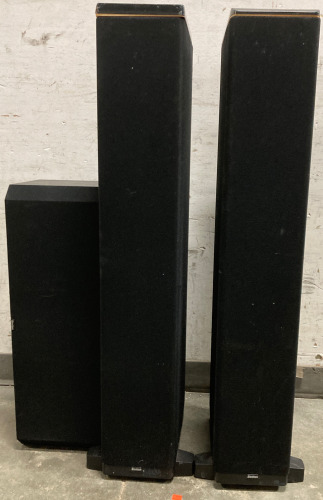 (2) Tall Boston Speakers (1) Smaller Speaker