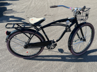 ADULT HUFFY NEL LUSSO CRUISER BIKE WITH BASKET AND BELL IN GREAT CONDITION - 5