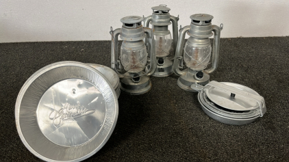 OLDE BROOKLYN LANTERNS, OZARK PAN SET, AND MARIE CALLERDERS TINS