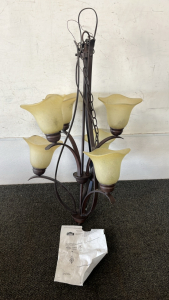 6 LIGHT DARK OIL RUBBED BRONZE CHANDELIER