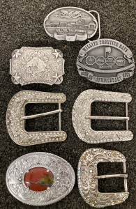 (7) DECORATIVE BELT BUCKLES