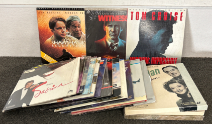 COLLECTION OF LASER DISCS: MISSION IMPOSSIBLE, THE SHAWSHANK REDEMPTION, WITNESS, BACKDRAFT AND MANY MORE