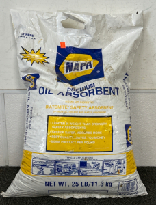 25 LB BAG OF NAPA PREMIUM OIL ABSORBENT FOR HOME OR INDUSTRY