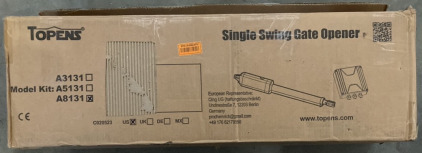 NEW TOPENS SMART CONTROL SINGLE SWING GATE OPENER (90X28X28CM) MODEL A8131